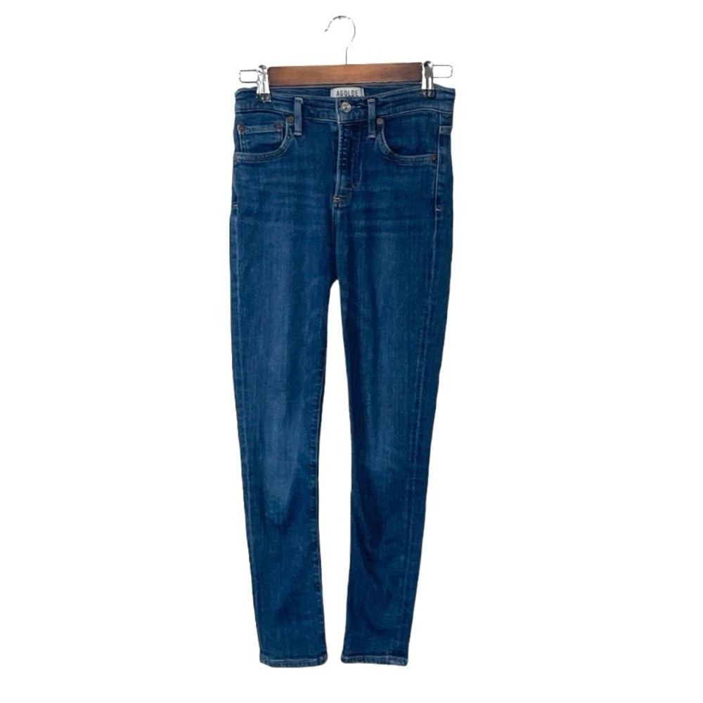Agolde Skinny Jeans High Rise Blue Denim Casual Stretch Modern Soft Size 24